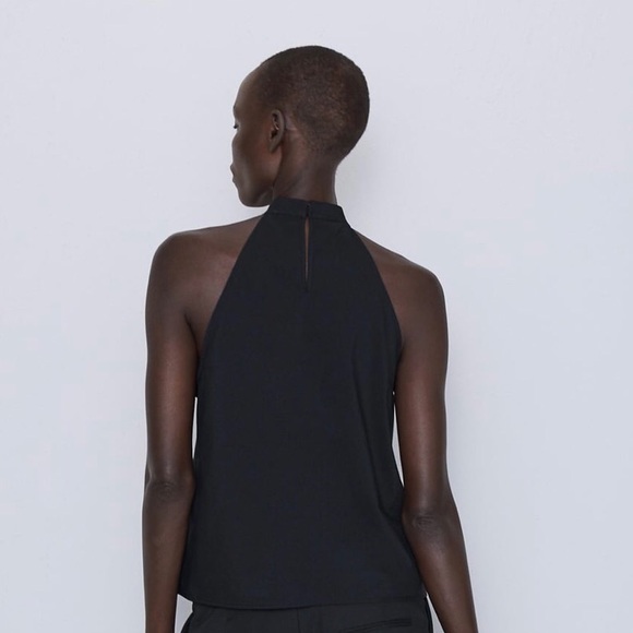 NEW!! Zara Poplin Top with Bow - Picture 6 of 11